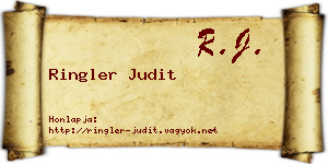 Ringler Judit névjegykártya